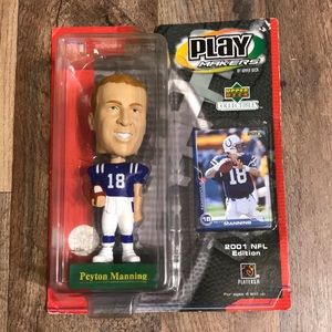 2001 NFL Edition Play Makers By Upper Deck Peyton Manning 7" Bobble Head Figure